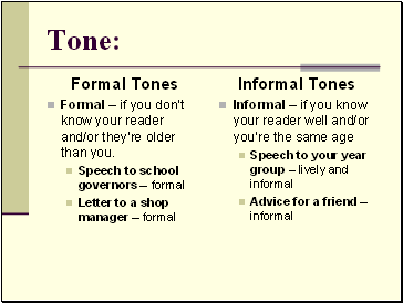 Tone