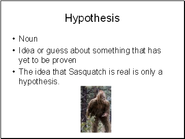 Hypothesis