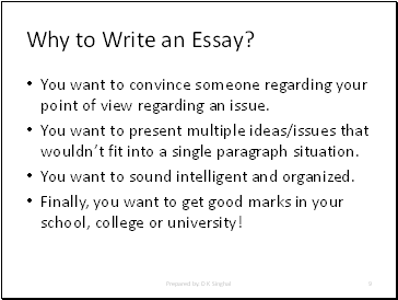 Why to Write an Essay?