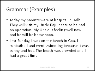 Grammar (Examples)