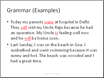 Grammar (Examples)