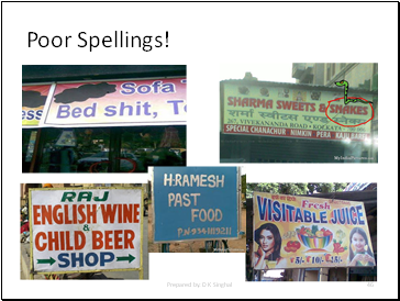 Poor Spellings!