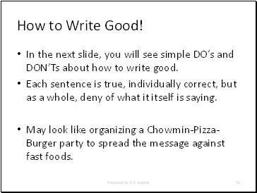 How to Write Good!