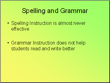 Spelling and Grammar
