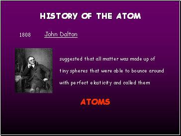 HISTORY OF THE ATOM