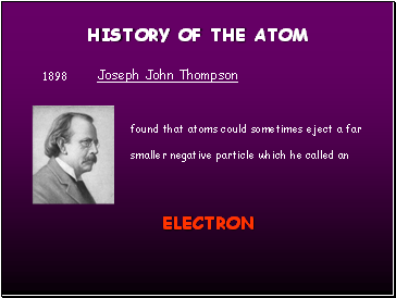 HISTORY OF THE ATOM