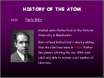 HISTORY OF THE ATOM