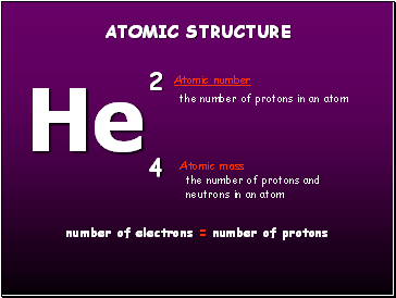 ATOMIC STRUCTURE