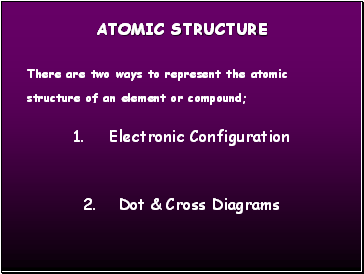 ATOMIC STRUCTURE