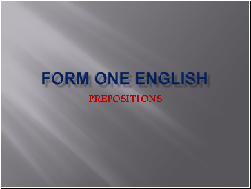 Preposition