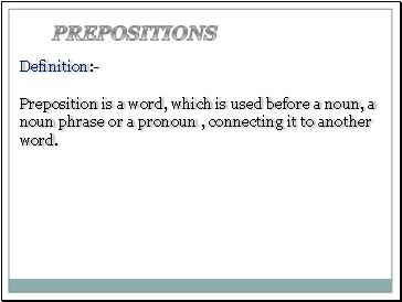 Prepositions