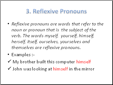 Reflexive Pronouns