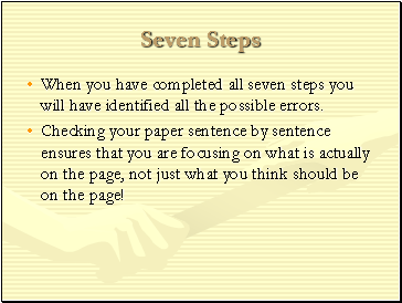 Seven Steps