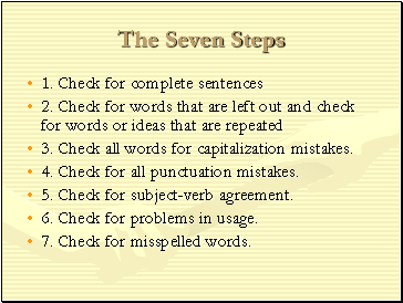 The Seven Steps