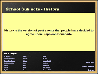 School Subjects - History