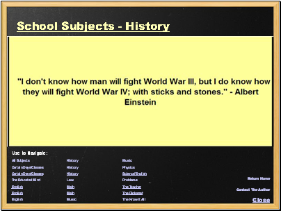 School Subjects - History