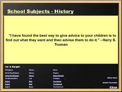 School Subjects - History