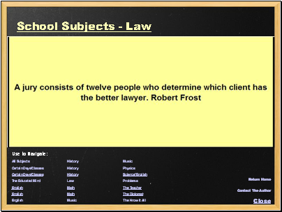 School Subjects - Law