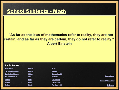 School Subjects - Math