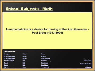 School Subjects - Math