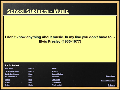 School Subjects - Music