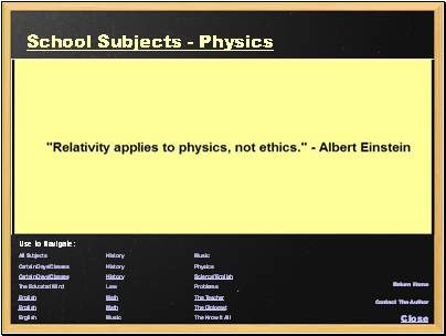 School Subjects - Physics