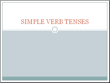 Simple Verb Tenses