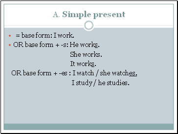 A. Simple present