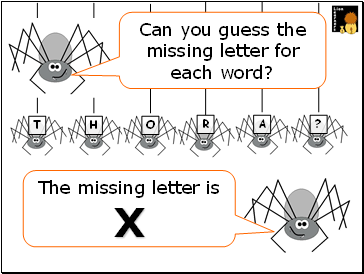 The missing letter is