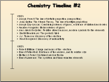 Chemistry Timeline #2
