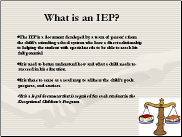 What is an IEP?