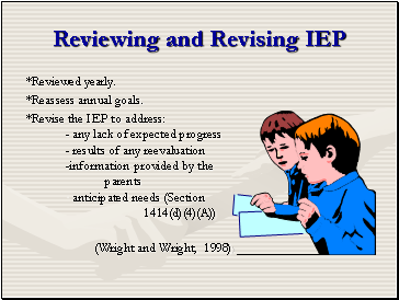 Reviewing and Revising IEP