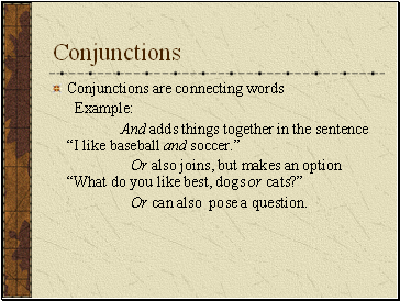 Conjunctions