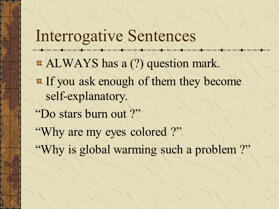 Interrogative questions