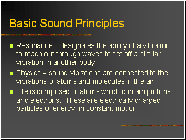 Basic Sound Principles
