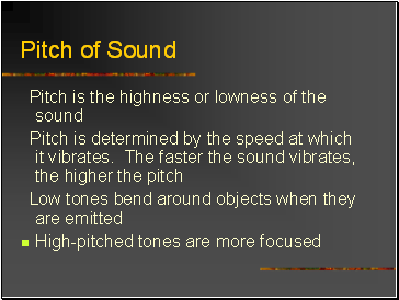 Pitch of Sound