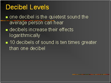 Decibel Levels