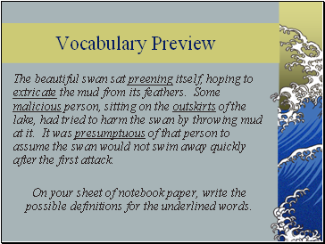 Vocabulary Preview