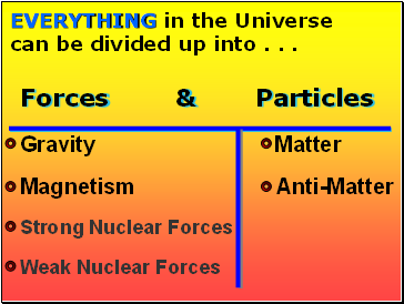 Forces & Particles