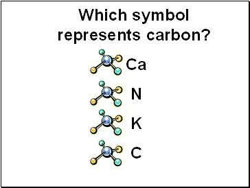 Which symbol represents carbon?