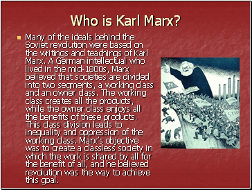 Who is Karl Marx?