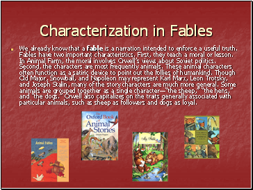 Characterization in Fables