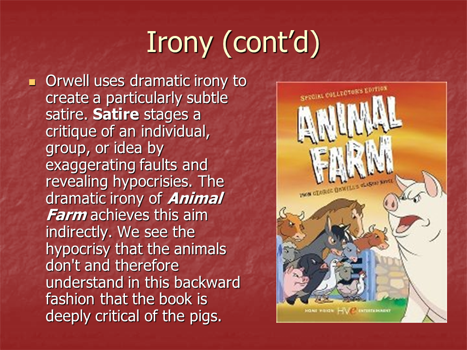 satire in animal farm