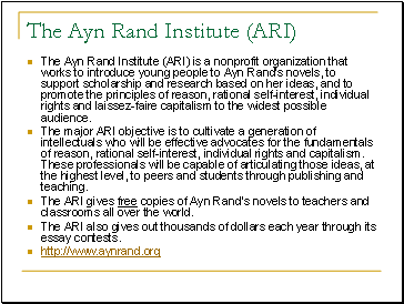 The Ayn Rand Institute (ARI)