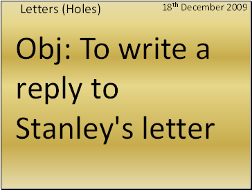Letters (Holes)