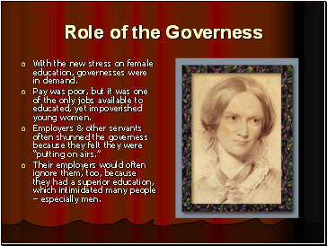 Role of the Governess