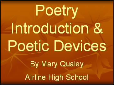 Poetic Devices