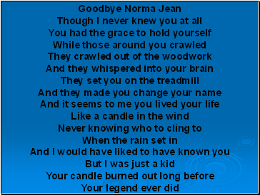Goodbye Norma Jean