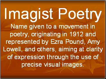 Imagist Poetry
