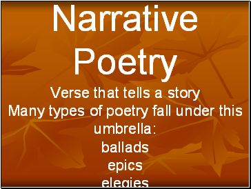 Narrative Poetry